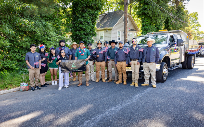 Latinos Landscaping Design team on the job