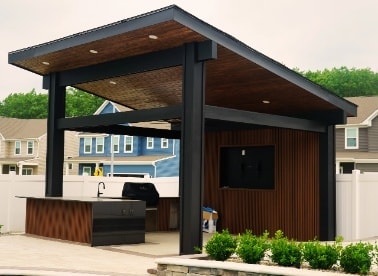 Pergola outdoor seating area