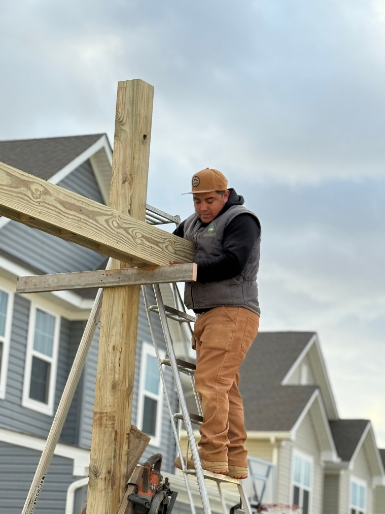 Building wooden frame structure