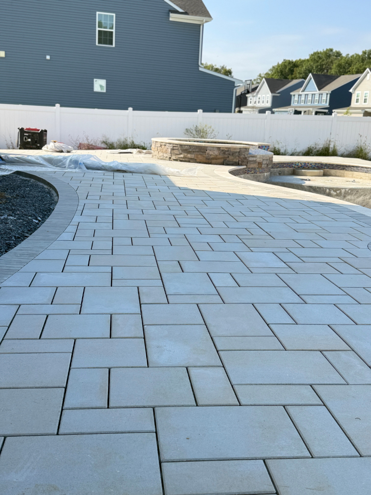 Patio under construction