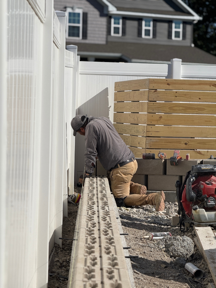 Installing wooden fence